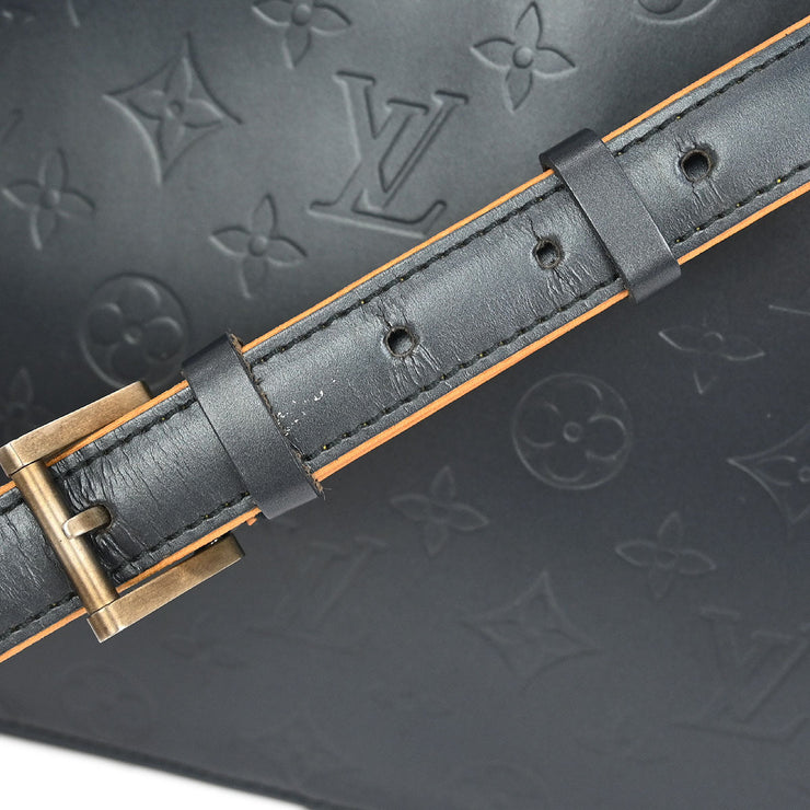 Louis Vuitton Blue Monogram Mat Alston Shoulder Bag M55125 CA0032 XX07580