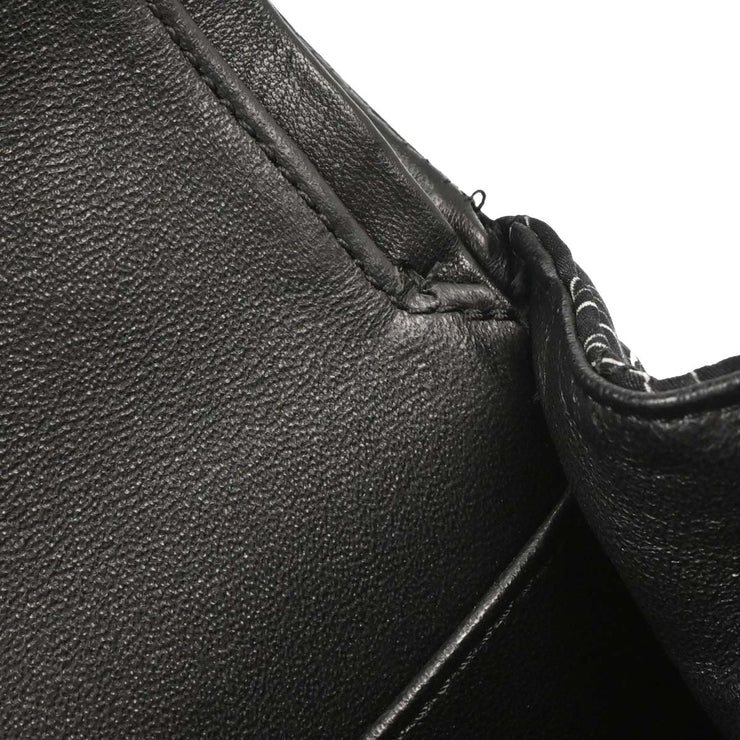 Chanel Black Satin Airline Medium Classic Double Flap Shoulder Bag XX08119