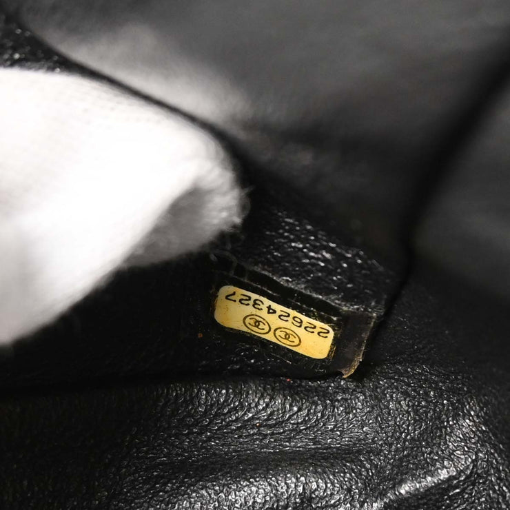 Chanel Black Satin Airline Medium Classic Double Flap Shoulder Bag XX08119