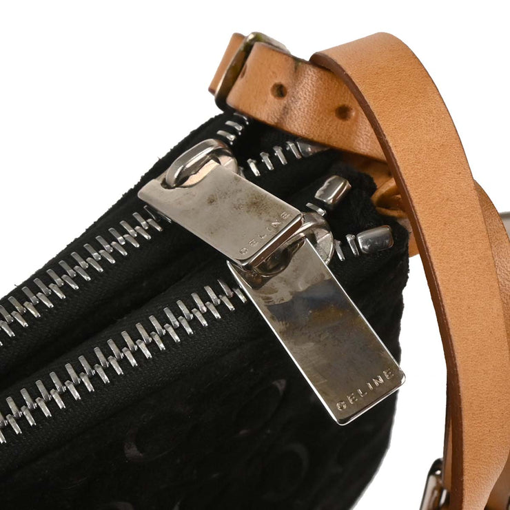 Celine Black Suede C Macadam Twin Handbag MC00/1 XX08146