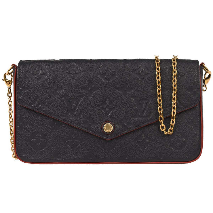 Louis Vuitton Navy Monogram Empreinte Pochette Felicie M64099 NZ3168 XX08162