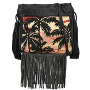 Saint Laurent Black Helena Bucket Bag Fringe Shoulder Bag VLR412691.0915 XX08230