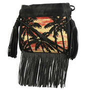 Saint Laurent Black Helena Bucket Bag Fringe Shoulder Bag VLR412691.0915 XX08230