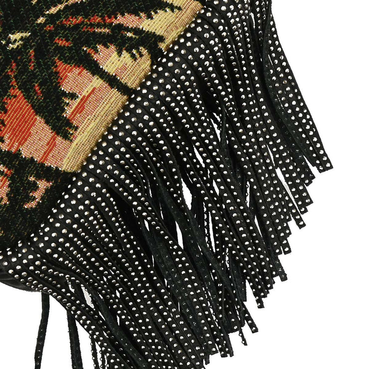 Saint Laurent Black Helena Bucket Bag Fringe Shoulder Bag VLR412691.0915 XX08230