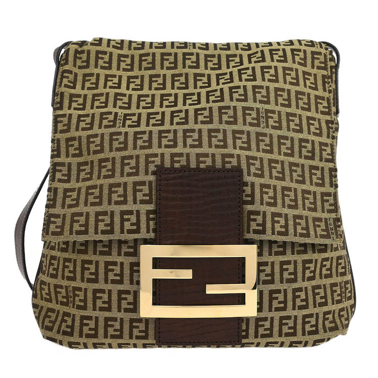 Fendi Brown Zucchino Shoulder Bag 2288-8BT127-TN9-089 XX08261