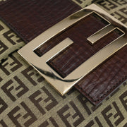 Fendi Brown Zucchino Shoulder Bag 2288-8BT127-TN9-089 XX08261