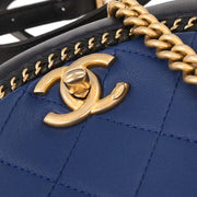 Chanel Navy Calfskin 2way Handbag Shoulder Bag XX40077