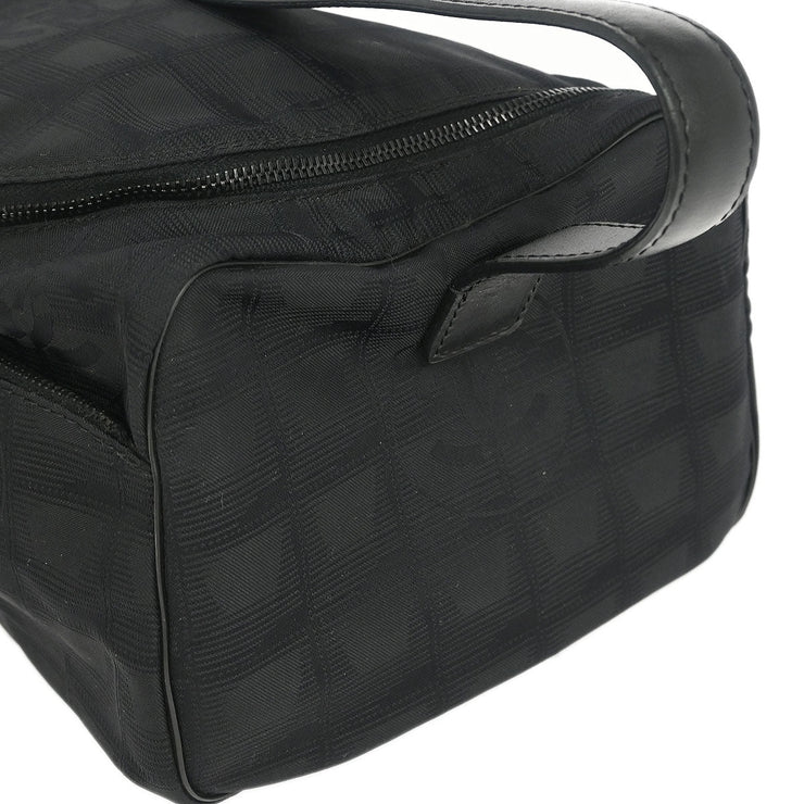 Chanel Black Jacquard Nylon Travel Line Handbag XX40136