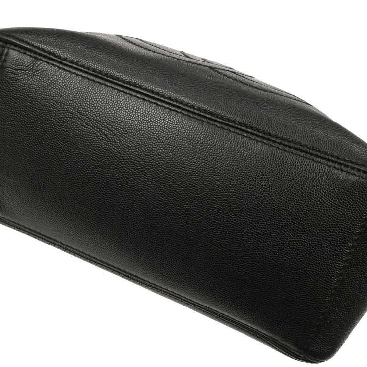 Chanel Black Calfskin Tote Chain Handbag XX40141
