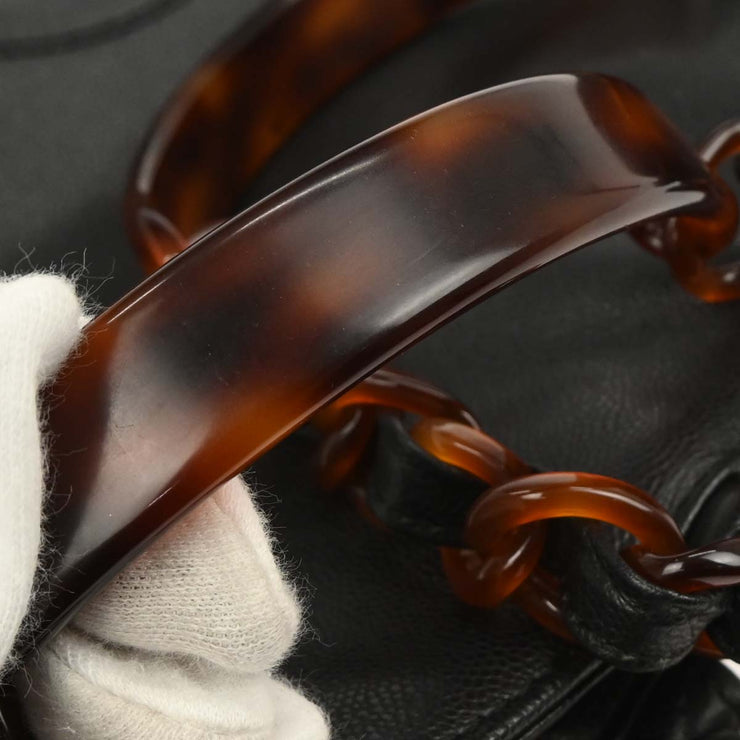 Chanel Black Calfskin Tote Chain Handbag XX40141