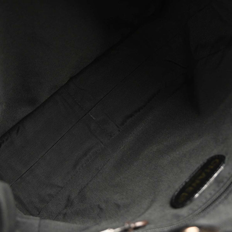 Chanel Black Calfskin Tote Chain Handbag XX40141