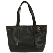 Chanel Black Calfskin Drawstring Tote Bag XX40366