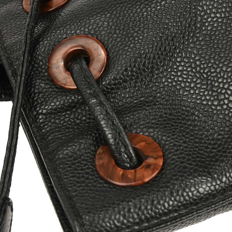 Chanel Black Calfskin Drawstring Tote Bag XX40366