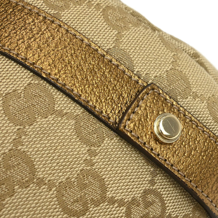 Gucci Gold Abbey D Ring Hobo Handbag 130736 493492 XX40398