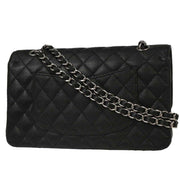 Chanel Black Calfskin Medium Classic Double Flap Shoulder Bag XX40414