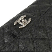 Chanel Black Calfskin Medium Classic Double Flap Shoulder Bag XX40414