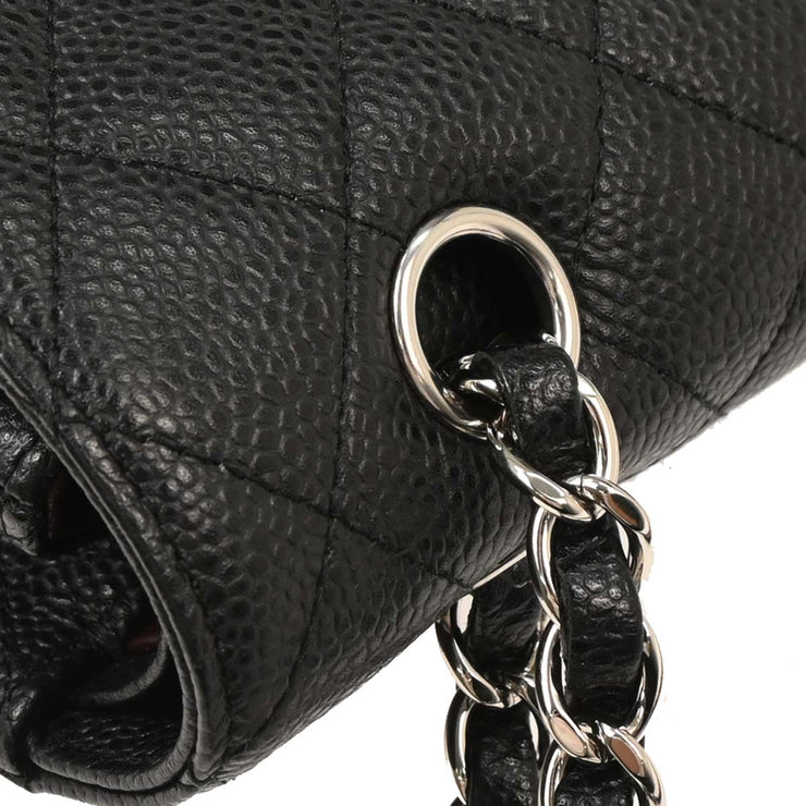 Chanel Black Calfskin Medium Classic Double Flap Shoulder Bag XX40414