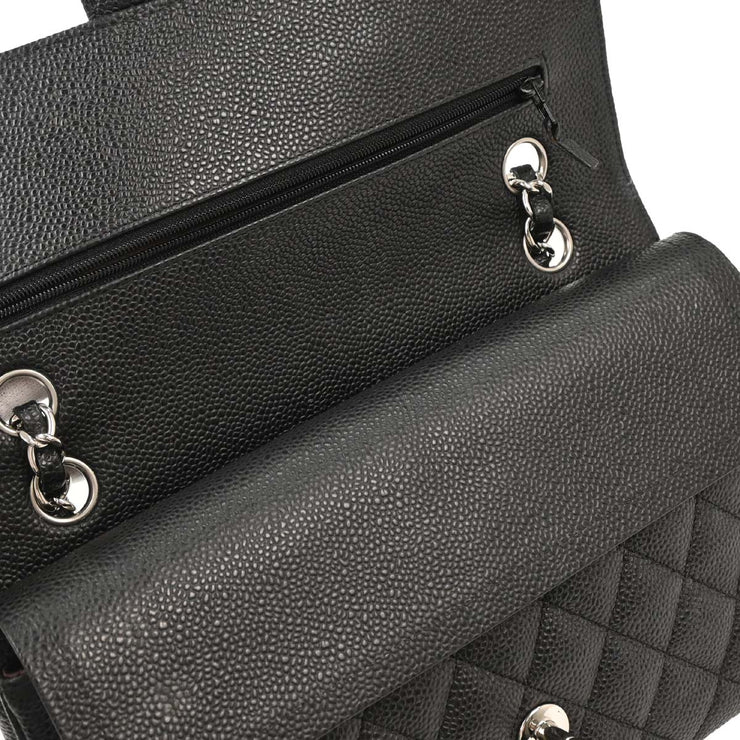 Chanel Black Calfskin Medium Classic Double Flap Shoulder Bag XX40414