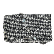 Miu Miu Black White Matelasse Bijou Chain Shoulder Bag 246 XX40519