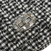 Miu Miu Black White Matelasse Bijou Chain Shoulder Bag 246 XX40519