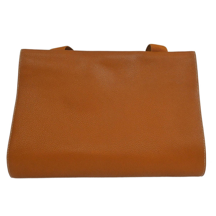 Hermes Gold Taurillon Clemence Sac Yohji Crossbody Messenger Bag VP Square:M XX40536
