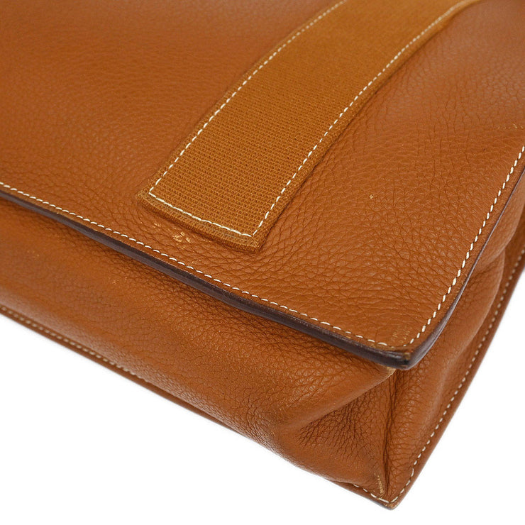 Hermes Gold Taurillon Clemence Sac Yohji Crossbody Messenger Bag VP Square:M XX40536