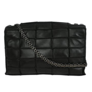 Chanel Black Lambskin Choco Bar Mademoiselle Lock Shoulder Bag XX40548
