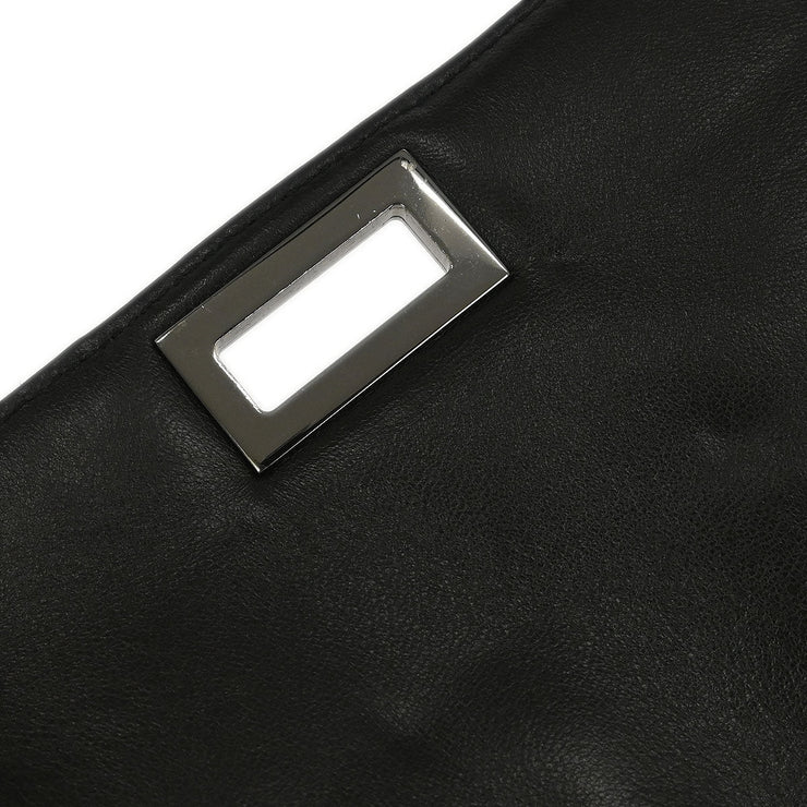 Chanel Black Lambskin Choco Bar Mademoiselle Lock Shoulder Bag XX40548