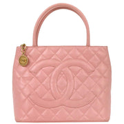 Chanel Pink Calfskin Medallion Tote Handbag XX40575