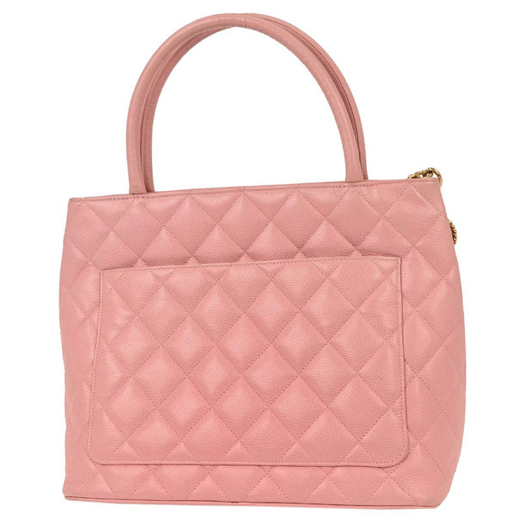 Chanel Pink Calfskin Medallion Tote Handbag XX40575