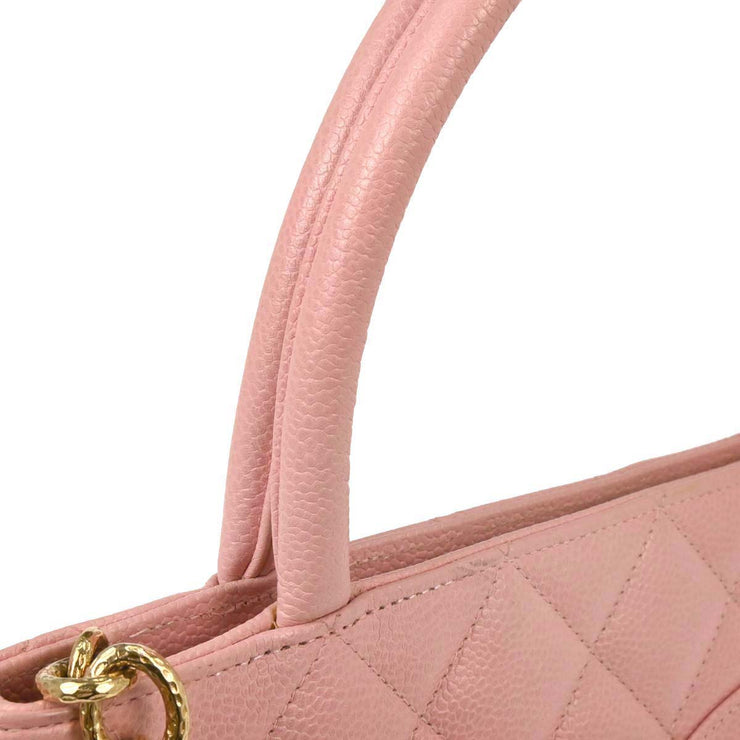Chanel Pink Calfskin Medallion Tote Handbag XX40575