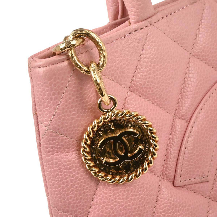 Chanel Pink Calfskin Medallion Tote Handbag XX40575