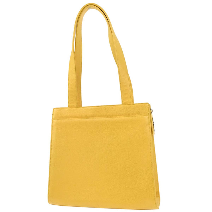Chanel Yellow Calfskin Tote Handbag XX40641