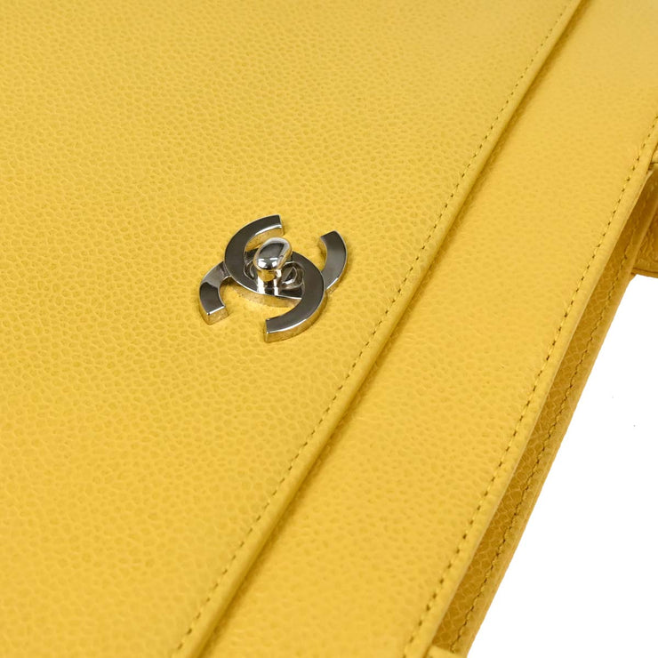 Chanel Yellow Calfskin Tote Handbag XX40641