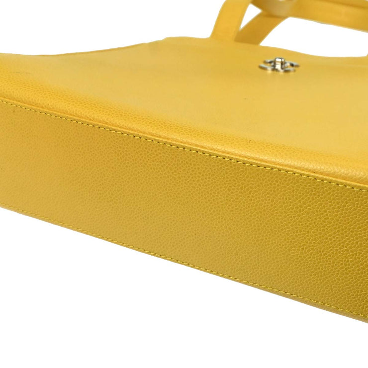 Chanel Yellow Calfskin Tote Handbag XX40641