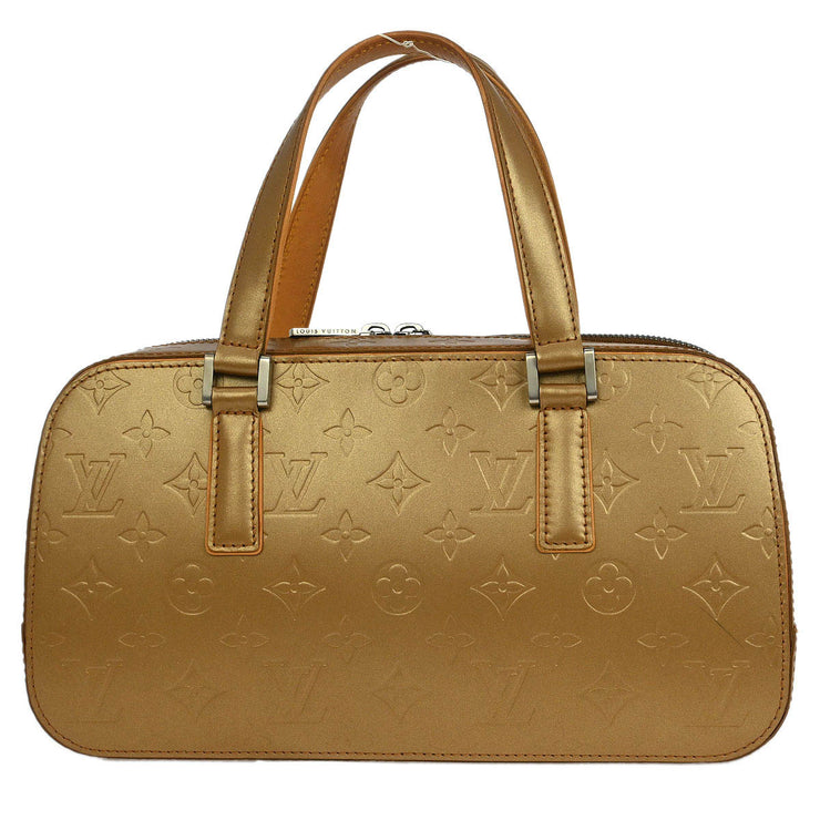 Louis Vuitton Gold Monogram Mat Shelton MM Handbag M55177 MI1003 XX40644