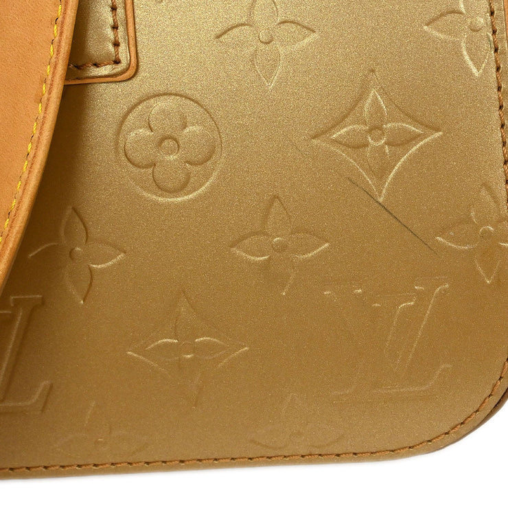 Louis Vuitton Gold Monogram Mat Shelton MM Handbag M55177 MI1003 XX40644