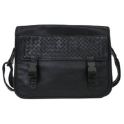 Bottega Veneta Black Intrecciato Messenger Bag B07745752N XX40696