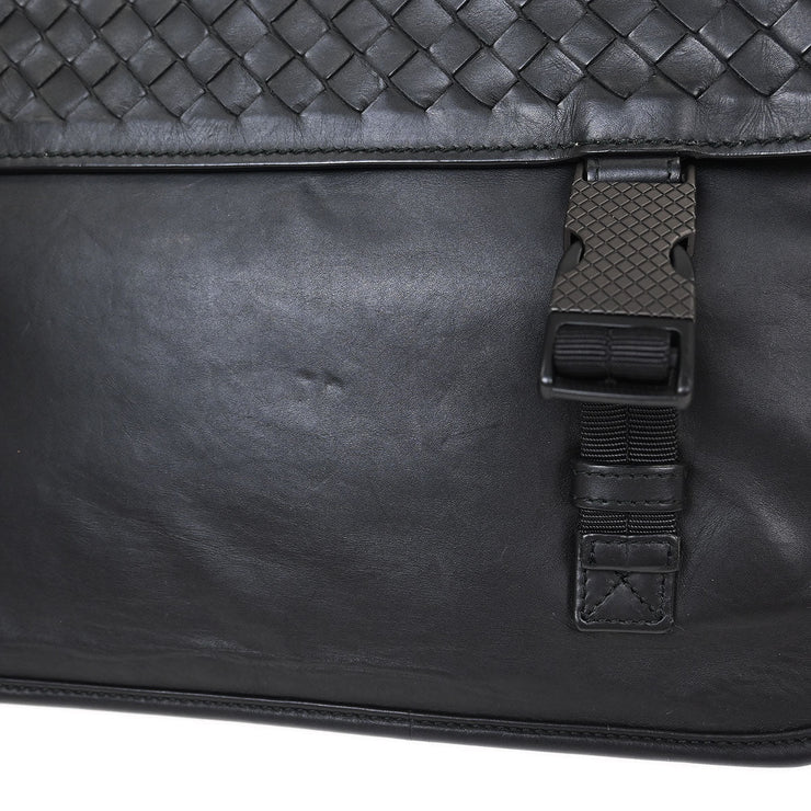Bottega Veneta Black Intrecciato Messenger Bag B07745752N XX40696