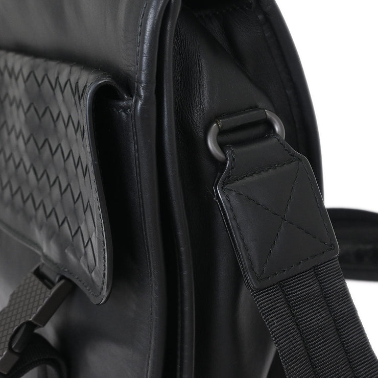 Bottega Veneta Black Intrecciato Messenger Bag B07745752N XX40696
