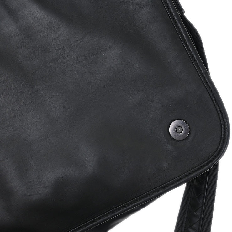 Bottega Veneta Black Intrecciato Messenger Bag B07745752N XX40696