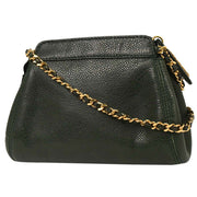 Chanel Dark Green Calfskin Chain Shoulder Bag XX40776
