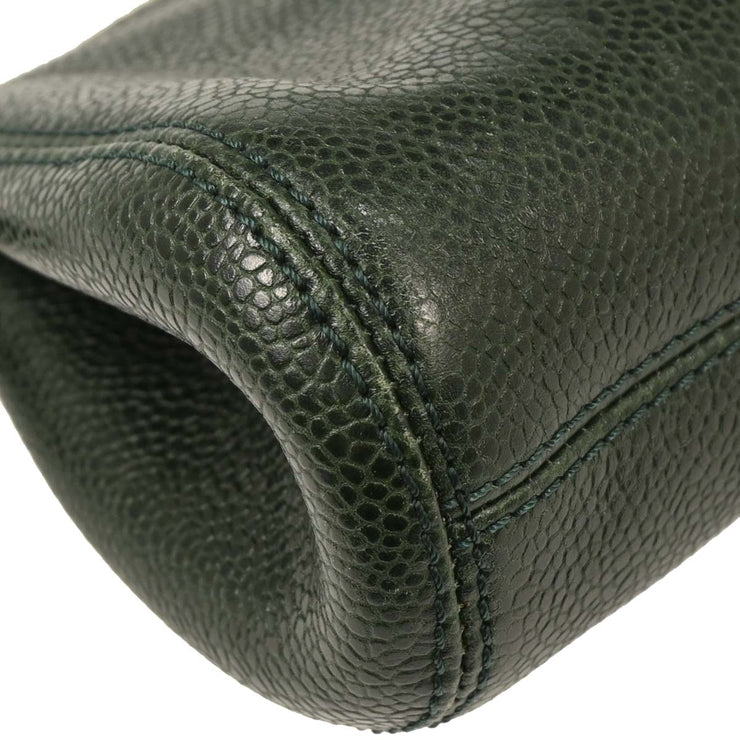 Chanel Dark Green Calfskin Chain Shoulder Bag XX40776