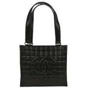 Chanel Black Lambskin Choco Bar Tote Handbag XX40782