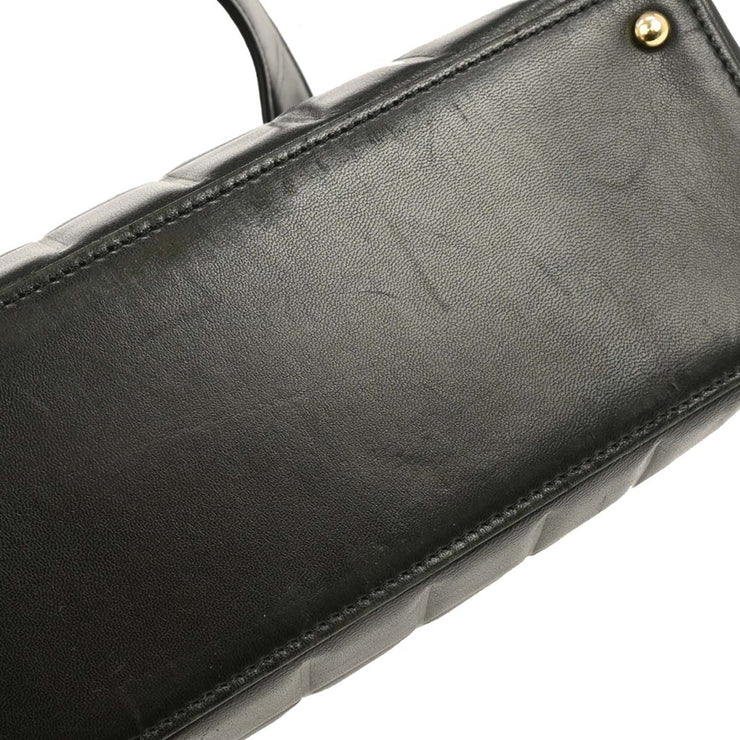 Chanel Black Lambskin Choco Bar Tote Handbag XX40782