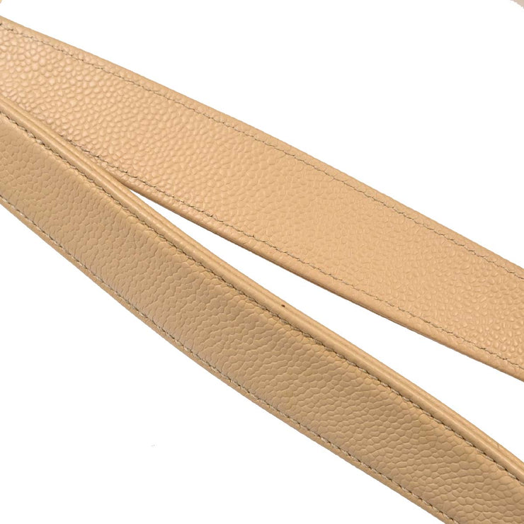 Chanel Beige Calfskin Grand Shopping Tote GST Chain Handbag XX50016