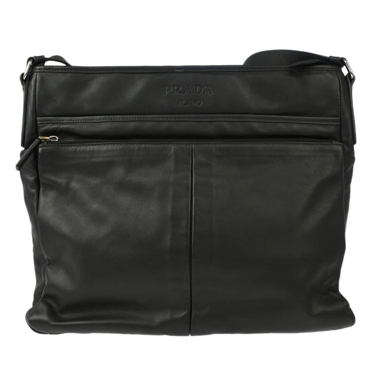 Prada Black Leather Shoulder Bag 7/B XX92139