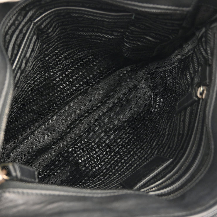 Prada Black Leather Shoulder Bag 7/B XX92139