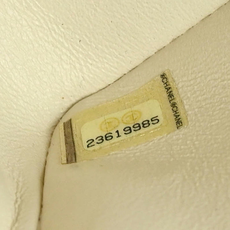 Chanel White Calfskin Single Flap Shoulder Bag XX92141
