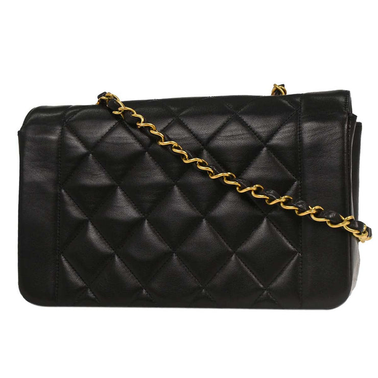 Chanel Black Lambskin Small Diana Shoulder Bag YQ00758